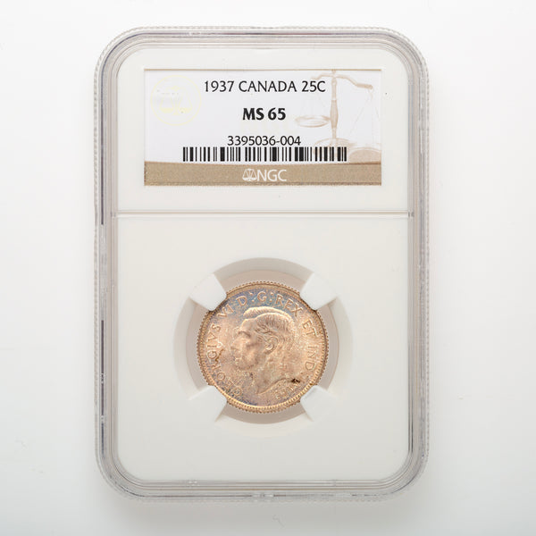 25 Cent 1937 NGC MS-65