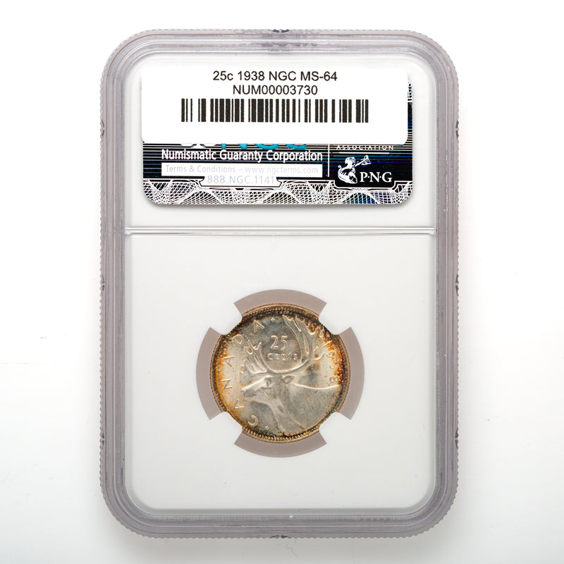 25 Cent 1938 NGC MS-64