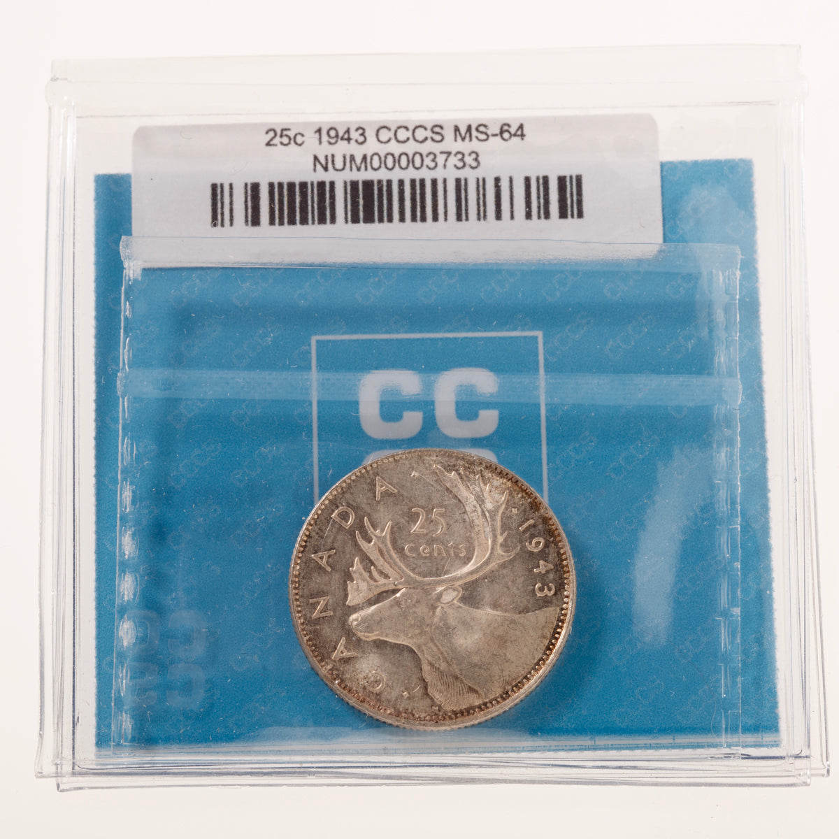 25 Cent 1943 CCCS MS-64