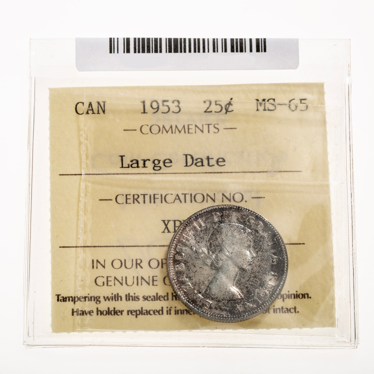 25 Cent 1953 NSF LD ICCS MS-65