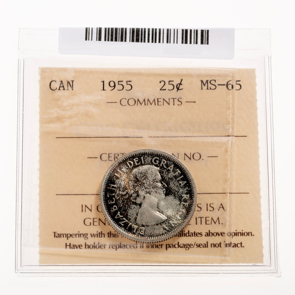 25 Cent 1955 ICCS MS-65