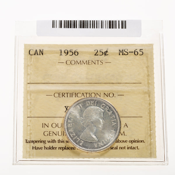 25 Cent 1956 ICCS MS-65