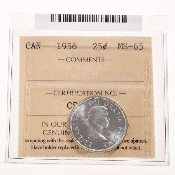 25 Cent 1956 ICCS MS-65