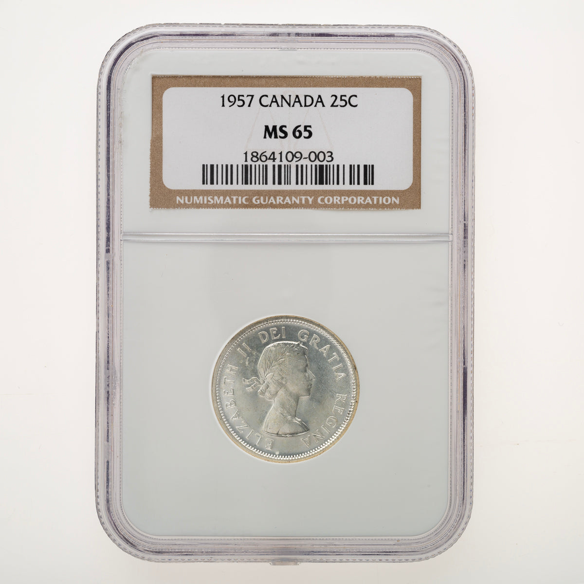 25 Cent 1957 NGC MS-65