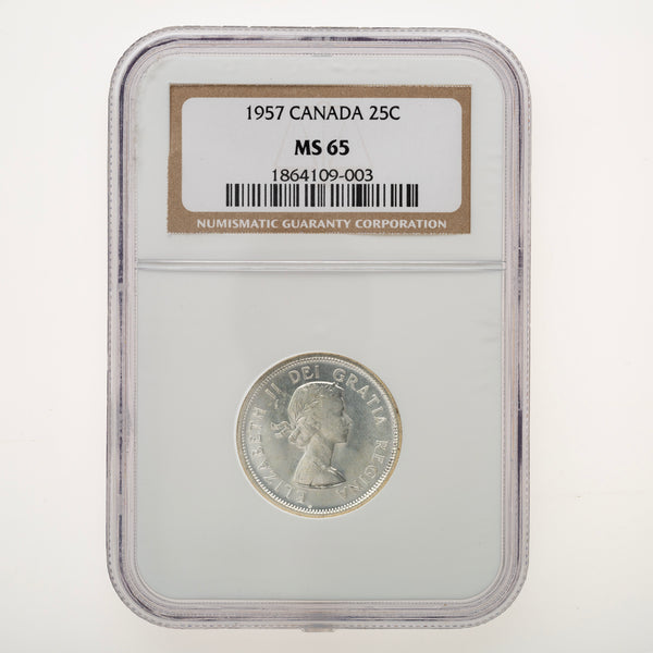 25 Cent 1957 NGC MS-65