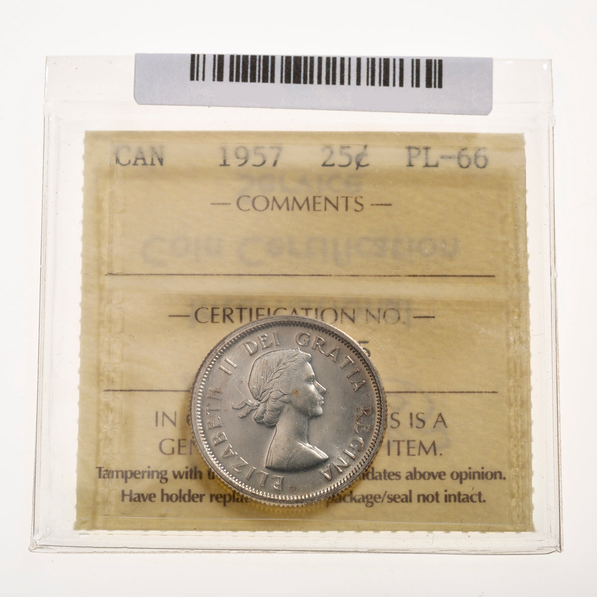 25 Cent 1957 ICCS PL-66