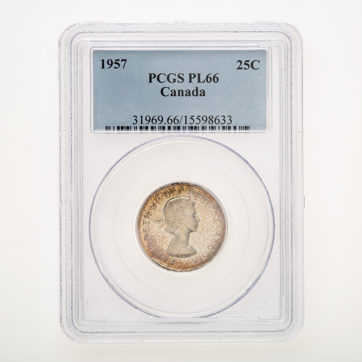 25 Cent 1957 PCGS PL-66