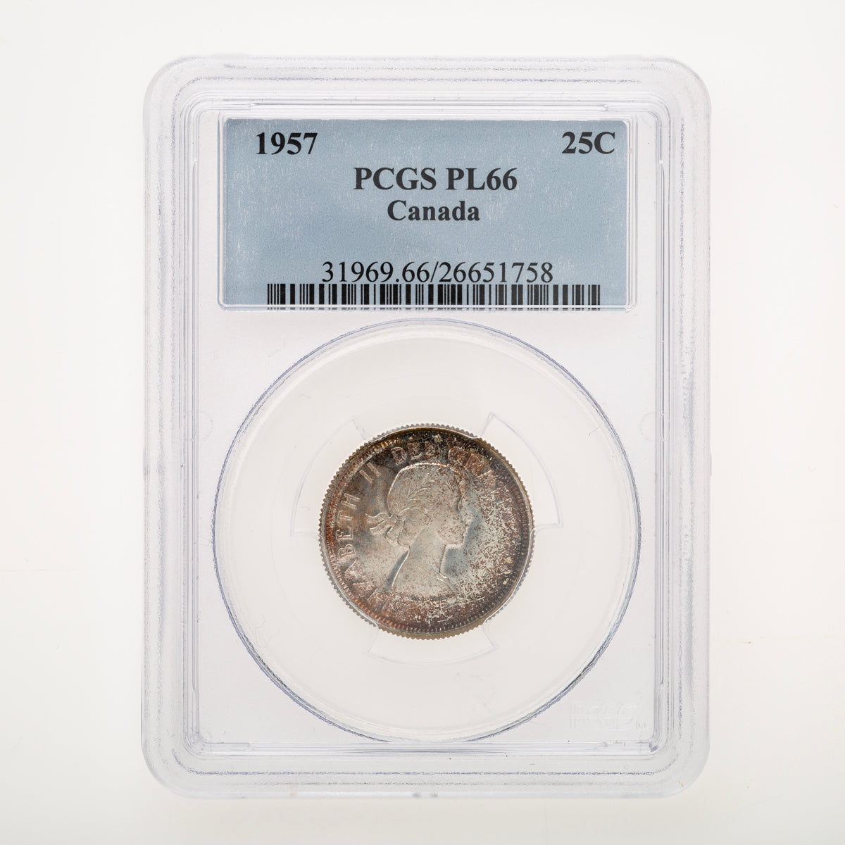 25 Cent 1957 PCGS PL-66