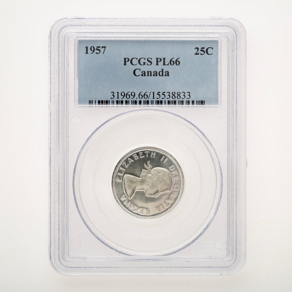 25 Cent 1957 PCGS PL-66