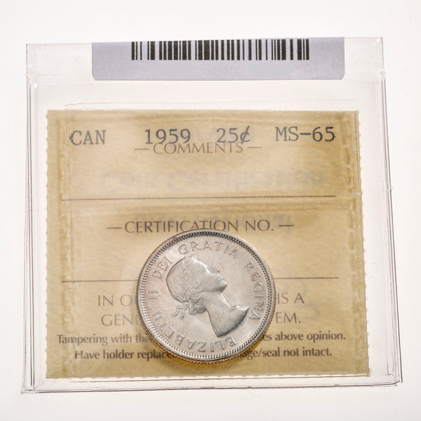 25 Cent 1959 ICCS MS-65