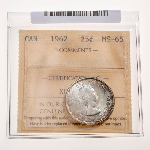 25 Cent 1962 ICCS MS-65