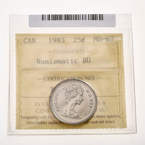 25 Cent 1983 Numismatic BU ICCS MS-67