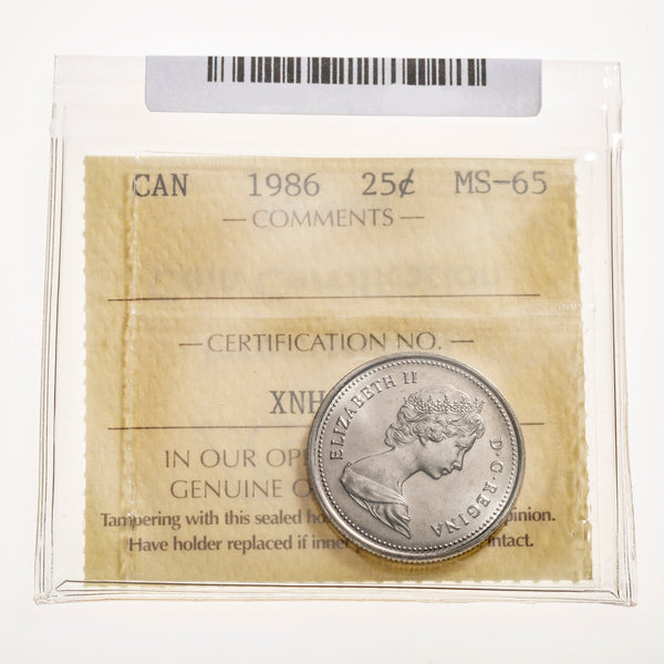 25 Cent 1986 ICCS MS-65