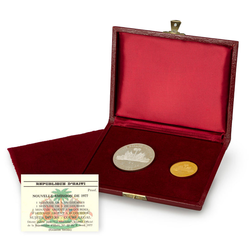 1977 Republic of Haiti: 20th Anniversary of the European Market Gold & Silver Set
