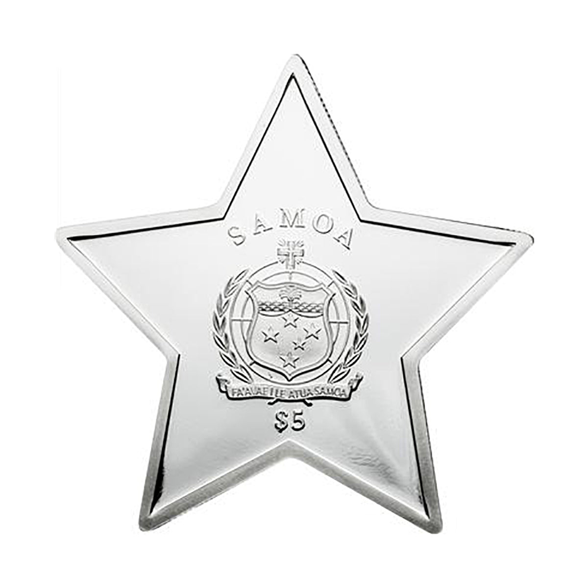 2012 $5 Merry Christmas Star - Pure Silver Coin