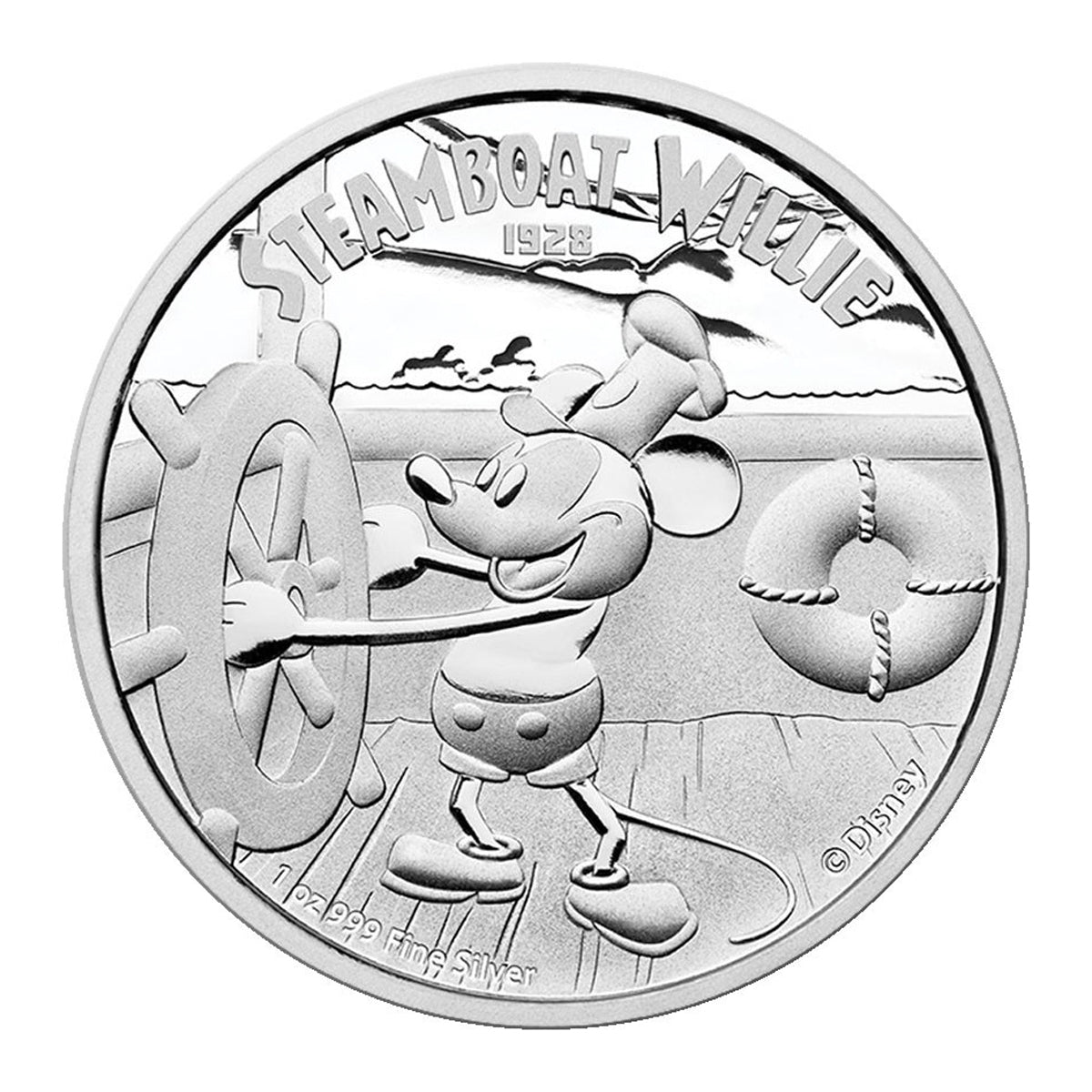 2014 $2 Disney Steamboat Willie - Pure Silver Coin