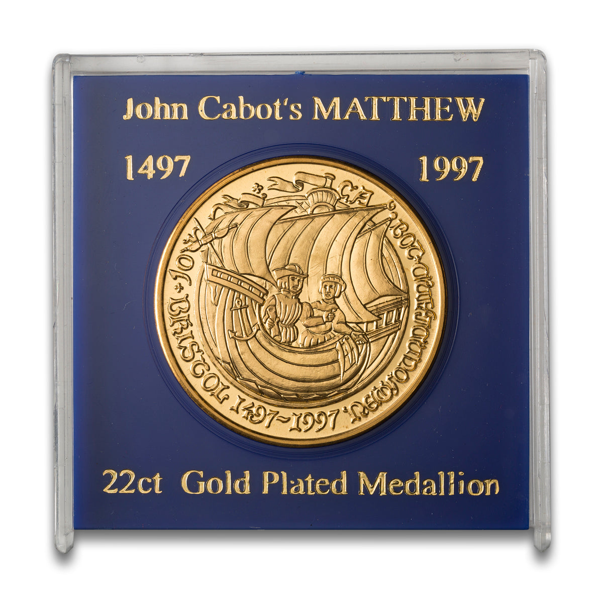 Bristol-Newfoundland 1497-1997 500th Anniversary for John Cabot's Ship "Matthew" Medallion