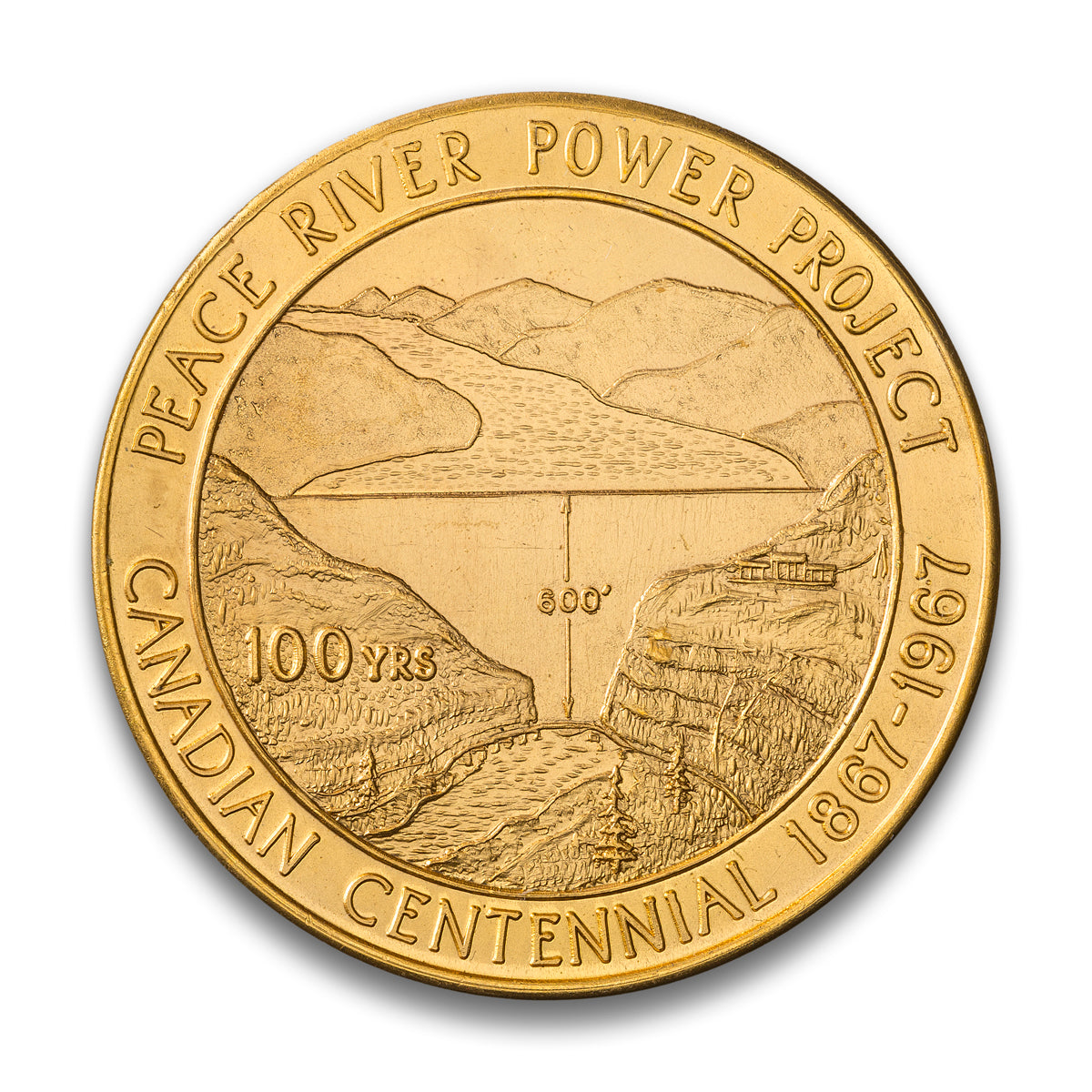 Dawson Creek, BC 1867-1967 Peace River Power Project - Canada Centennial Medal