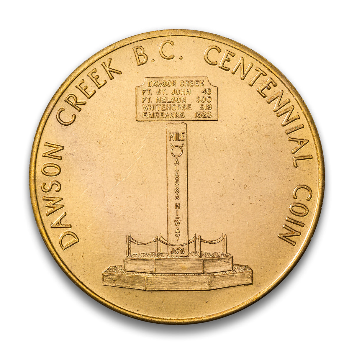 Dawson Creek, BC 1867-1967 Peace River Power Project - Canada Centennial Medal