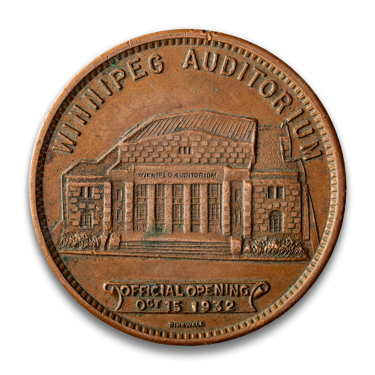 Winnipeg, MB 1932 Winnipeg Auditorium Official Opening Medal