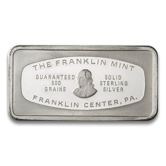 1981 Christmas - Franklin Mint 500 Grains Sterling Silver Bar