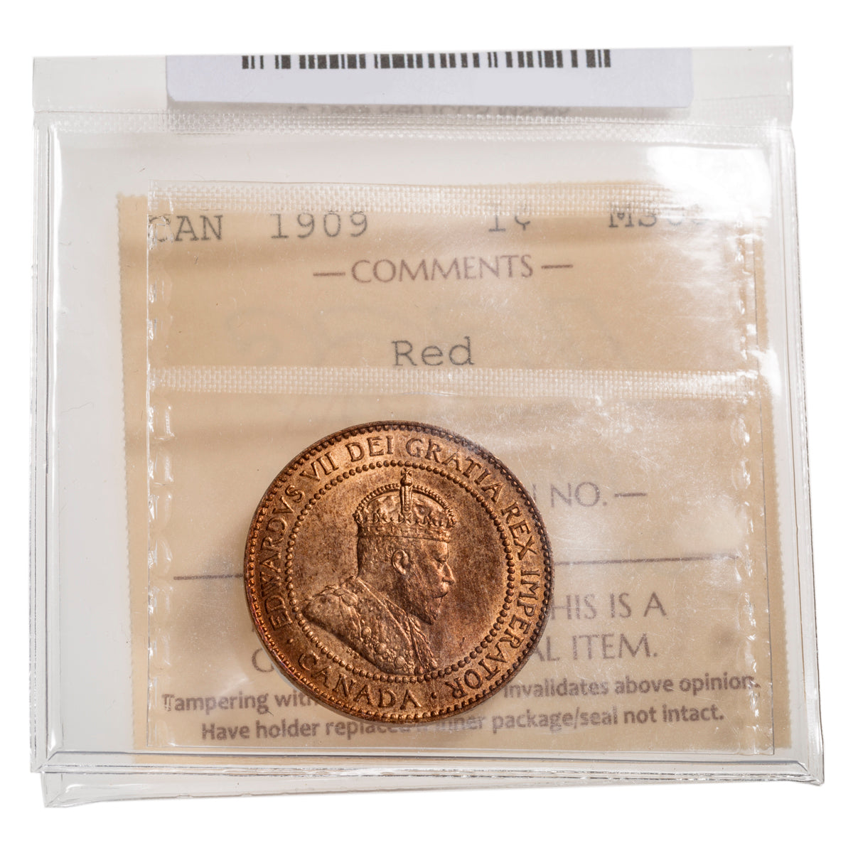 1 Cent 1909 Red ICCS MS-65