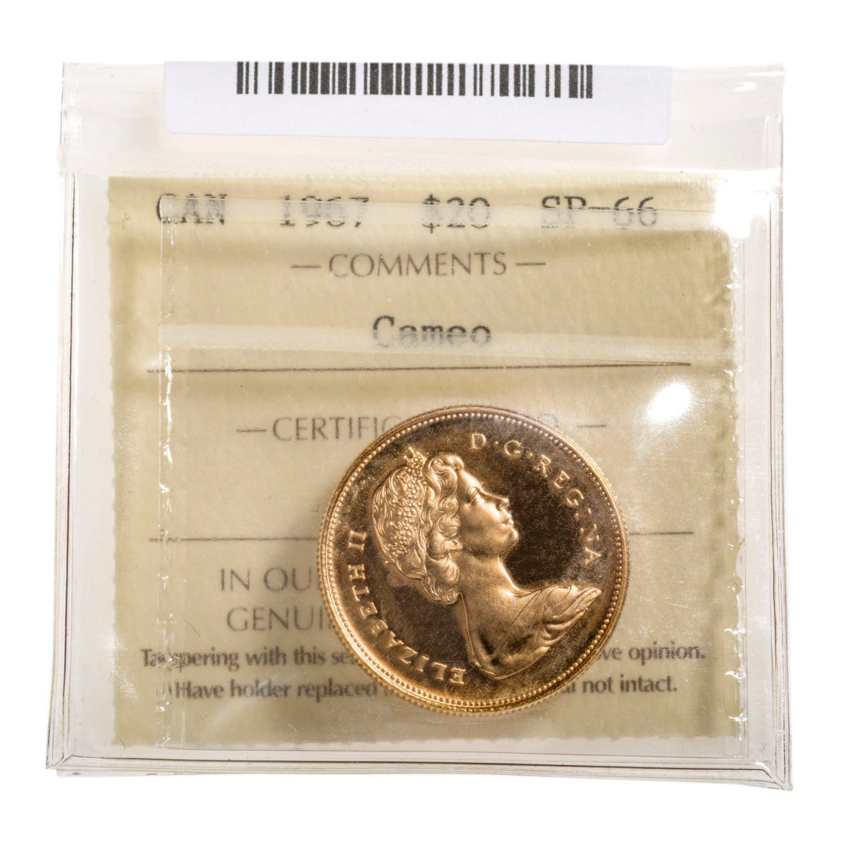 $20 1967 Cameo ICCS SP-66