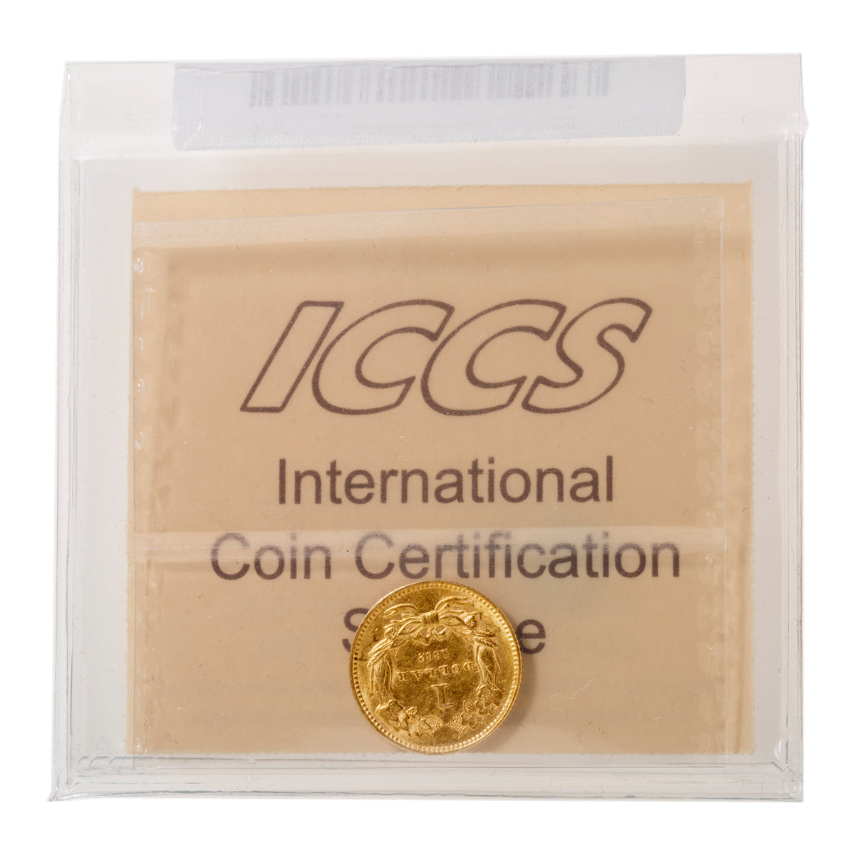 US $1 1862 ICCS AU-50