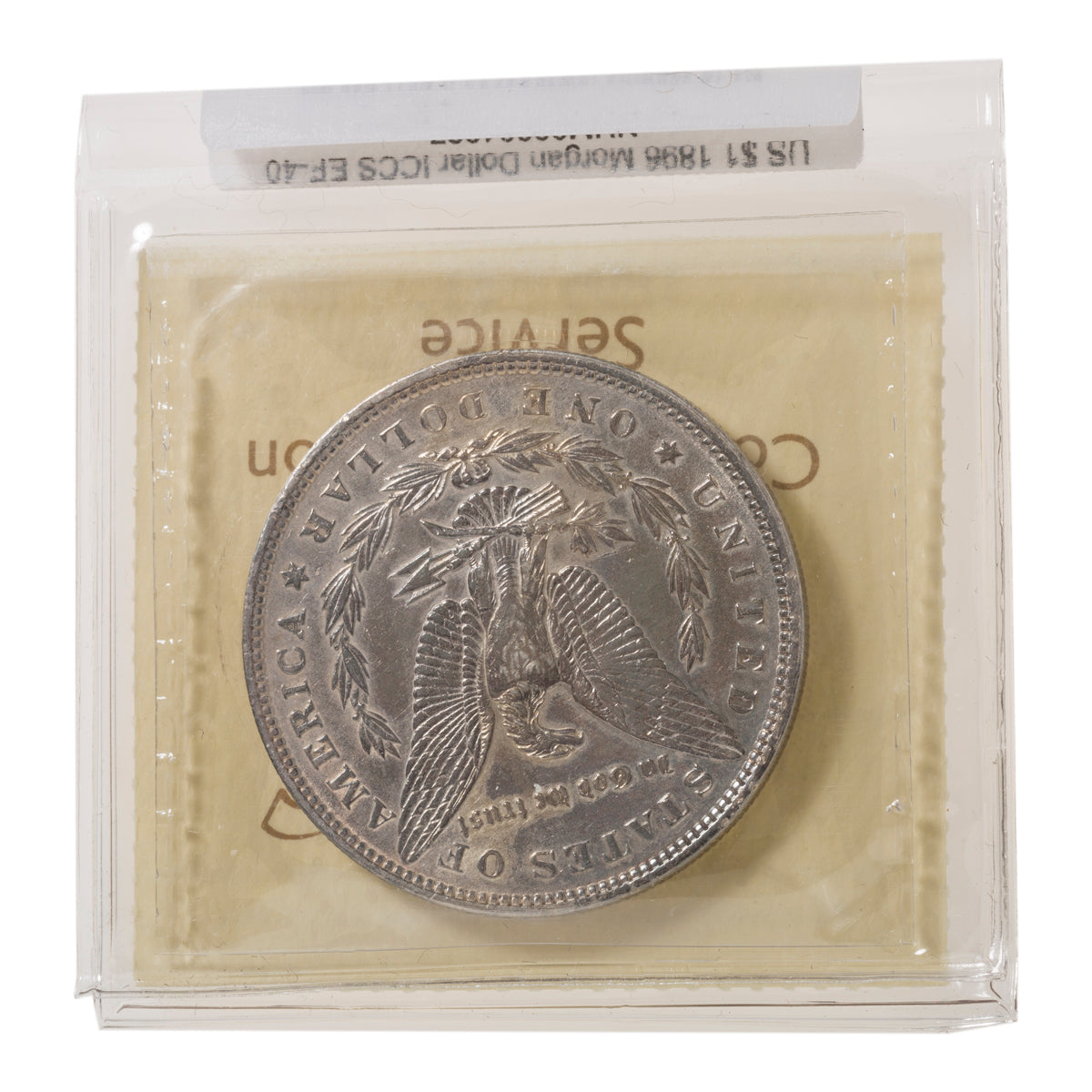 US $1 1896 Morgan Dollar ICCS EF-40