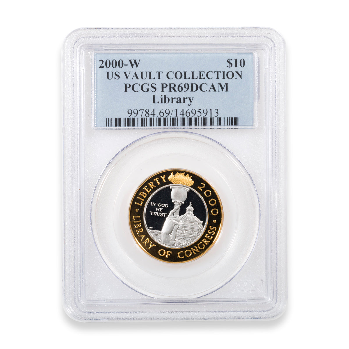 US $10 2000W Library of Congress PCGS PR-69