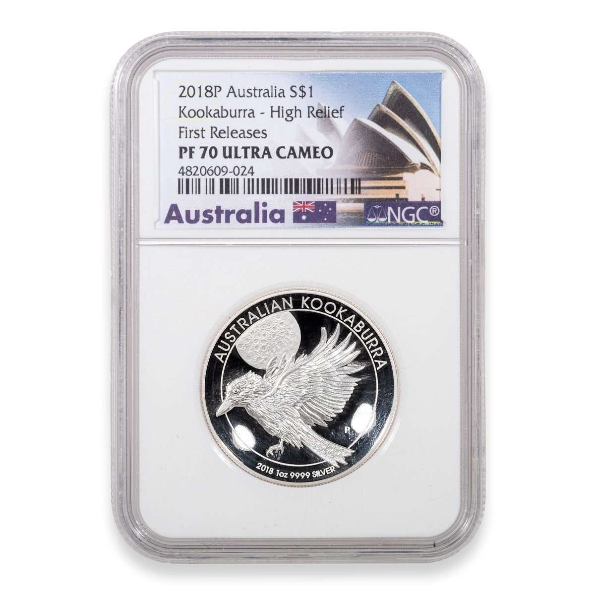 $1 2018P Kookaburra-High Relief Ultra Cameo NGC PR-70