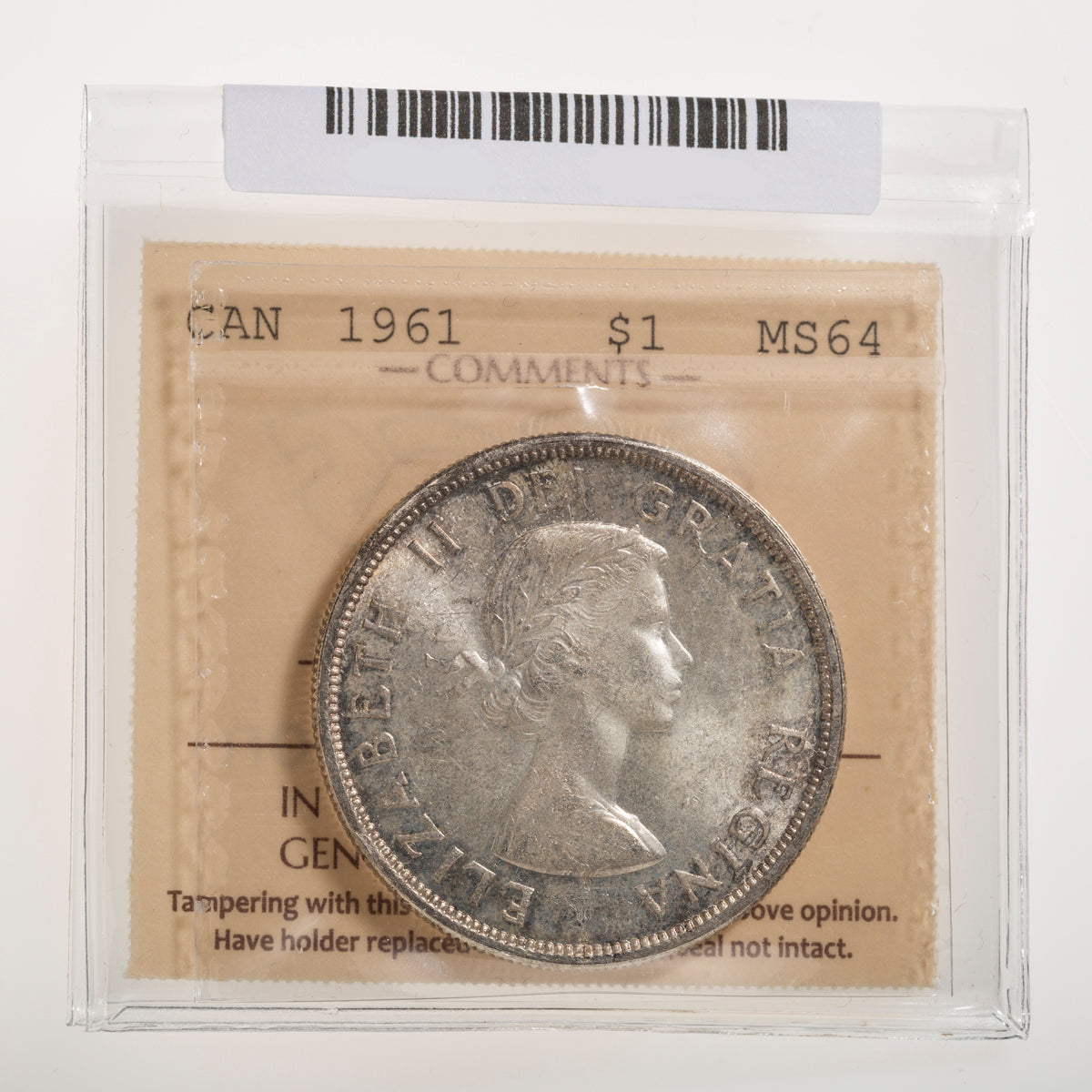 $1 1961 ICCS MS-64