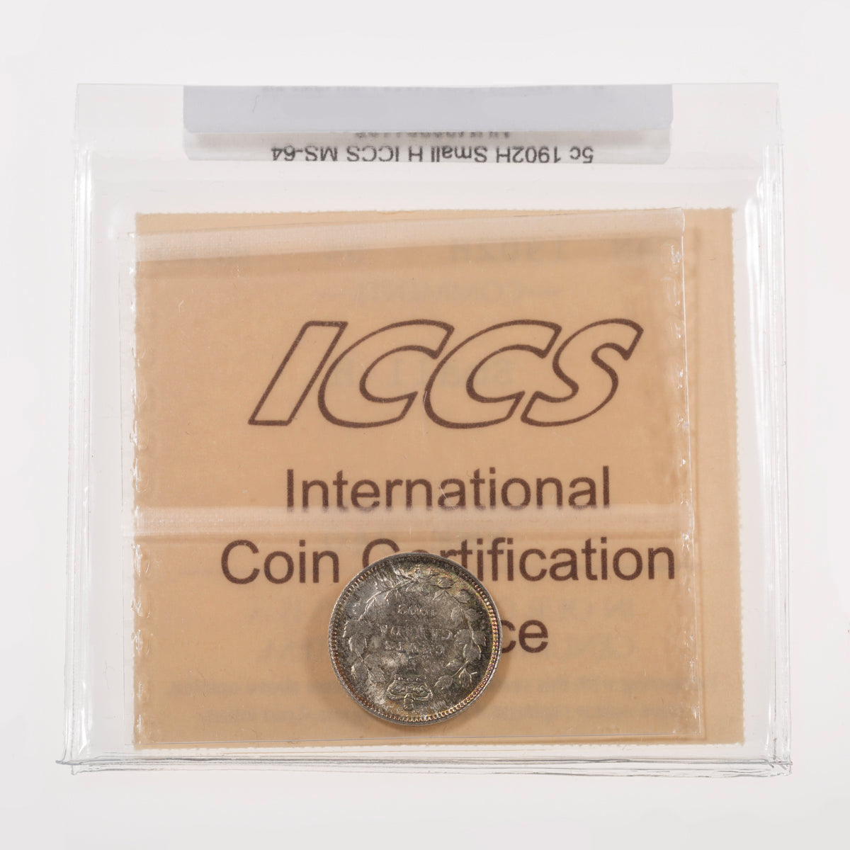 5 Cent 1902H Small H ICCS MS-64