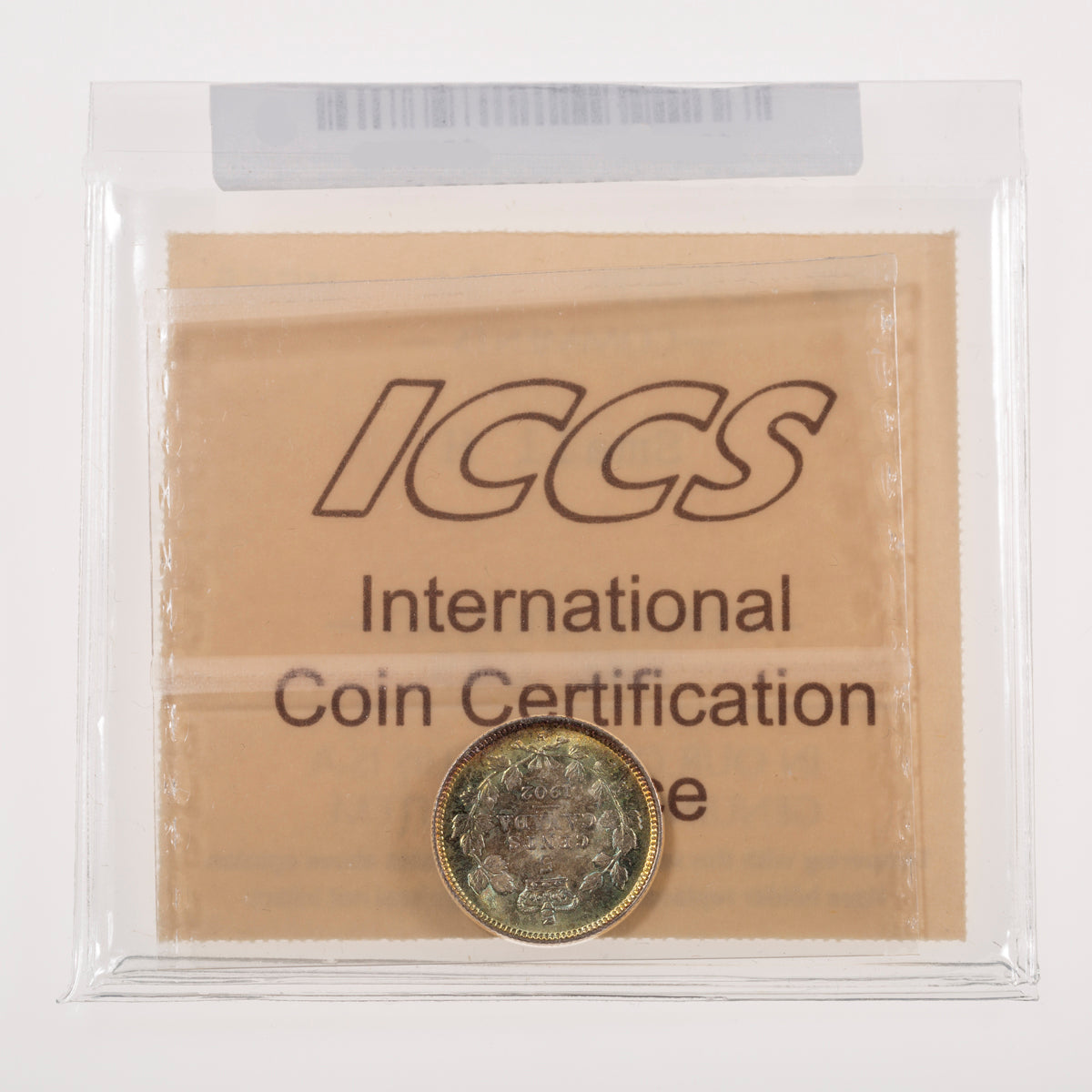 5 Cent 1902H Small H ICCS MS-65