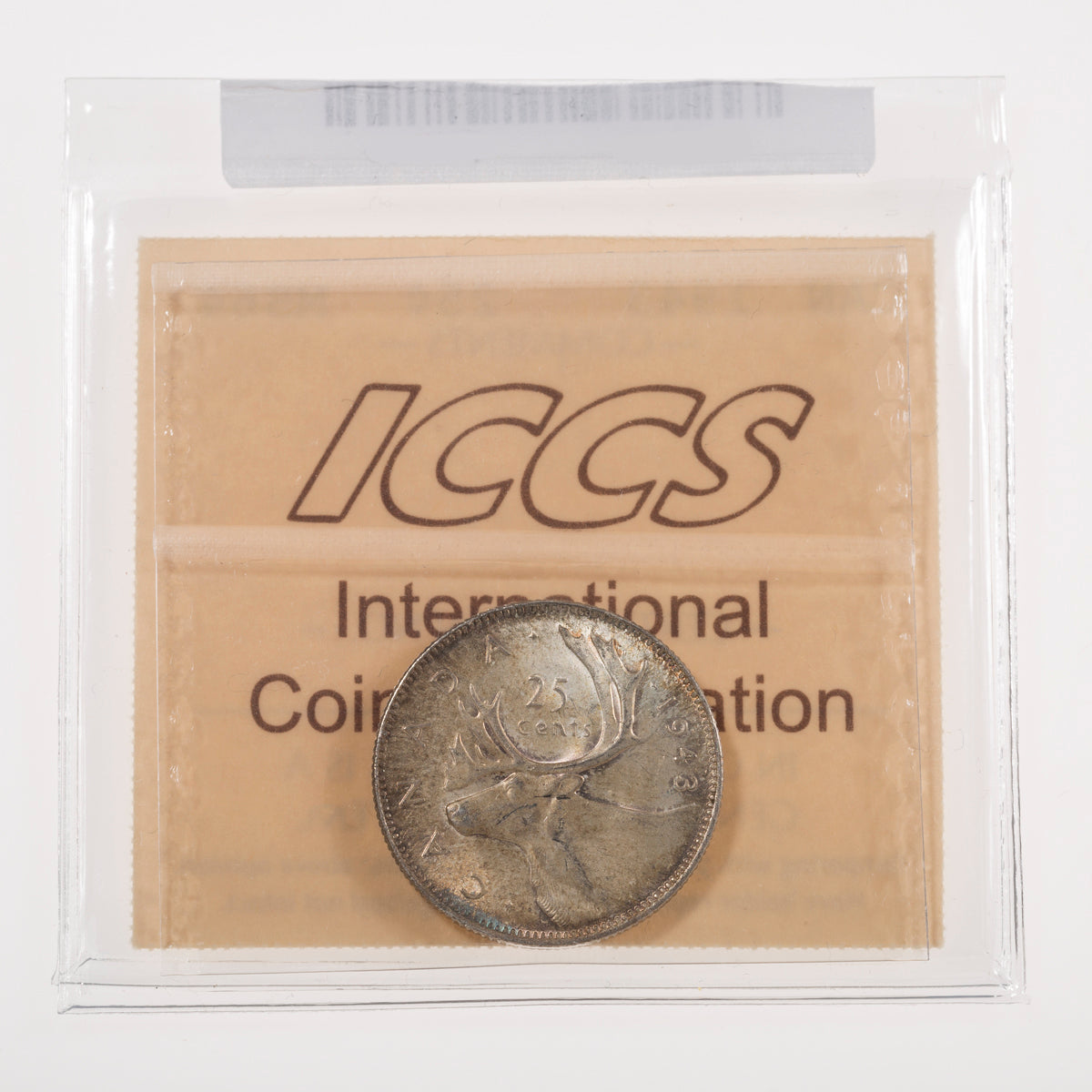 25 Cent 1943 ICCS MS-64