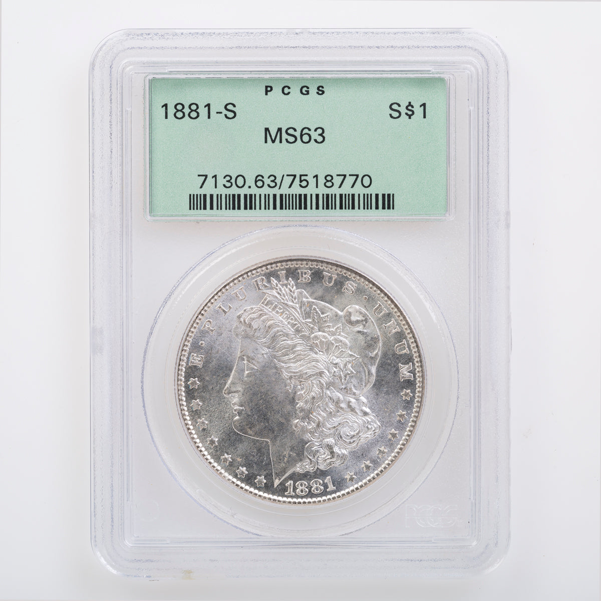 US $1 1881S PCGS MS-63