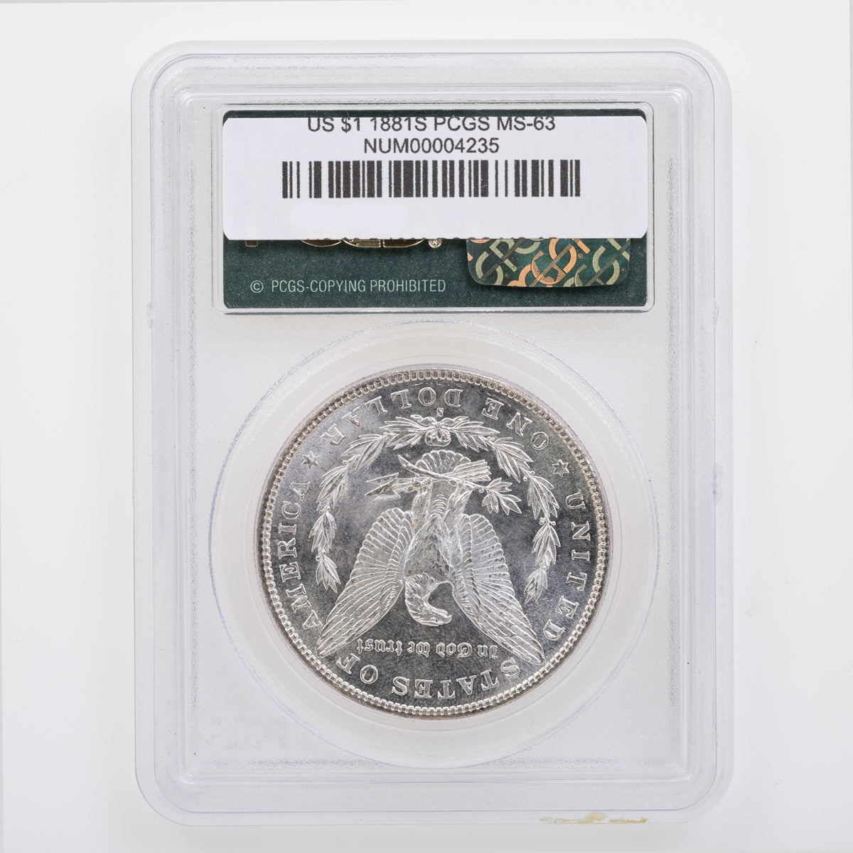 US $1 1881S PCGS MS-63