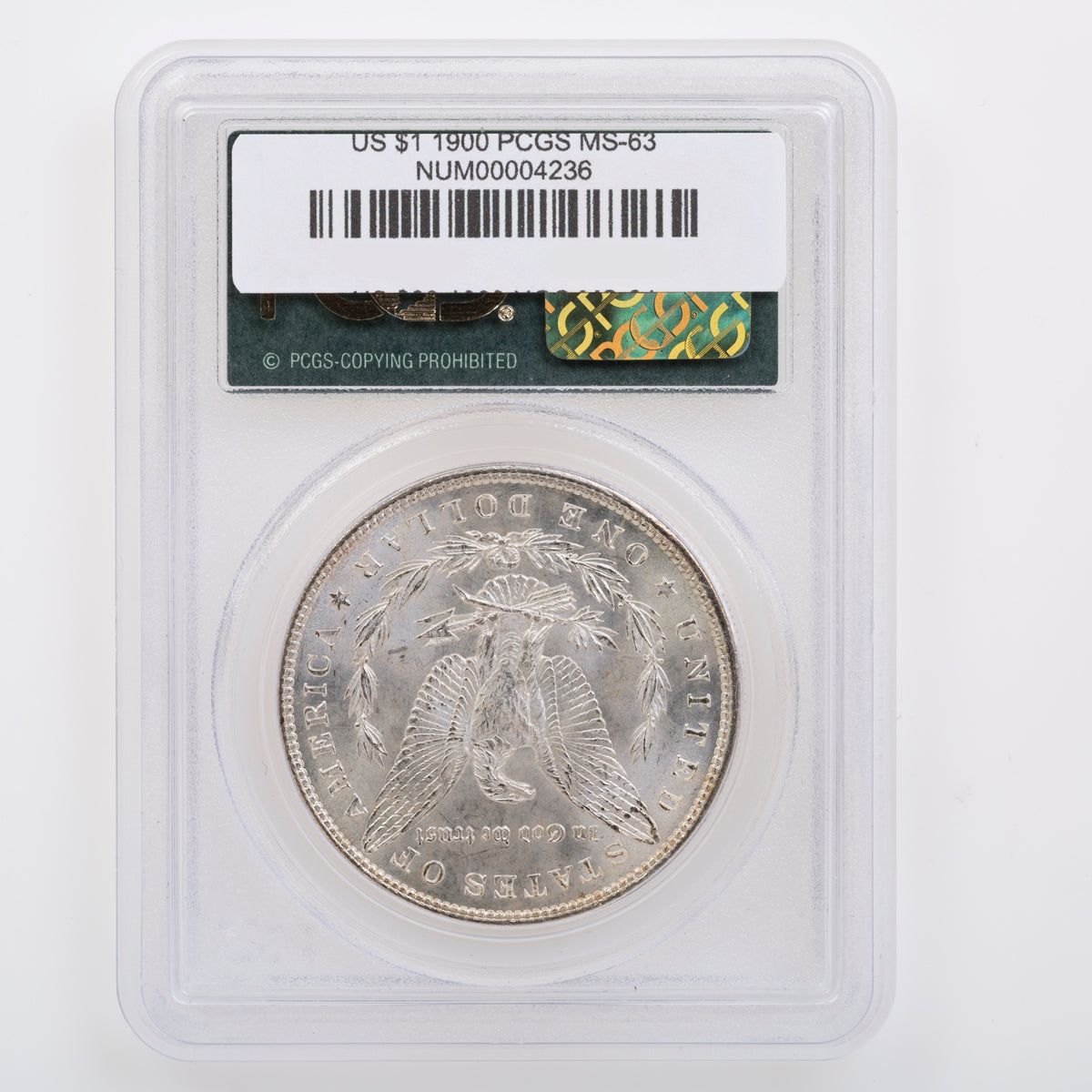 US $1 1900 PCGS MS-63