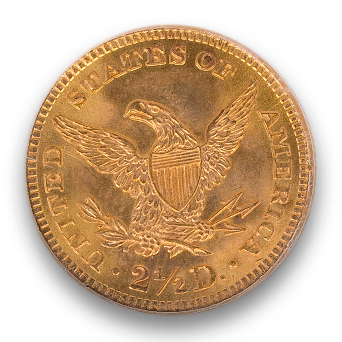 US $2.5 1900 PCGS MS-65