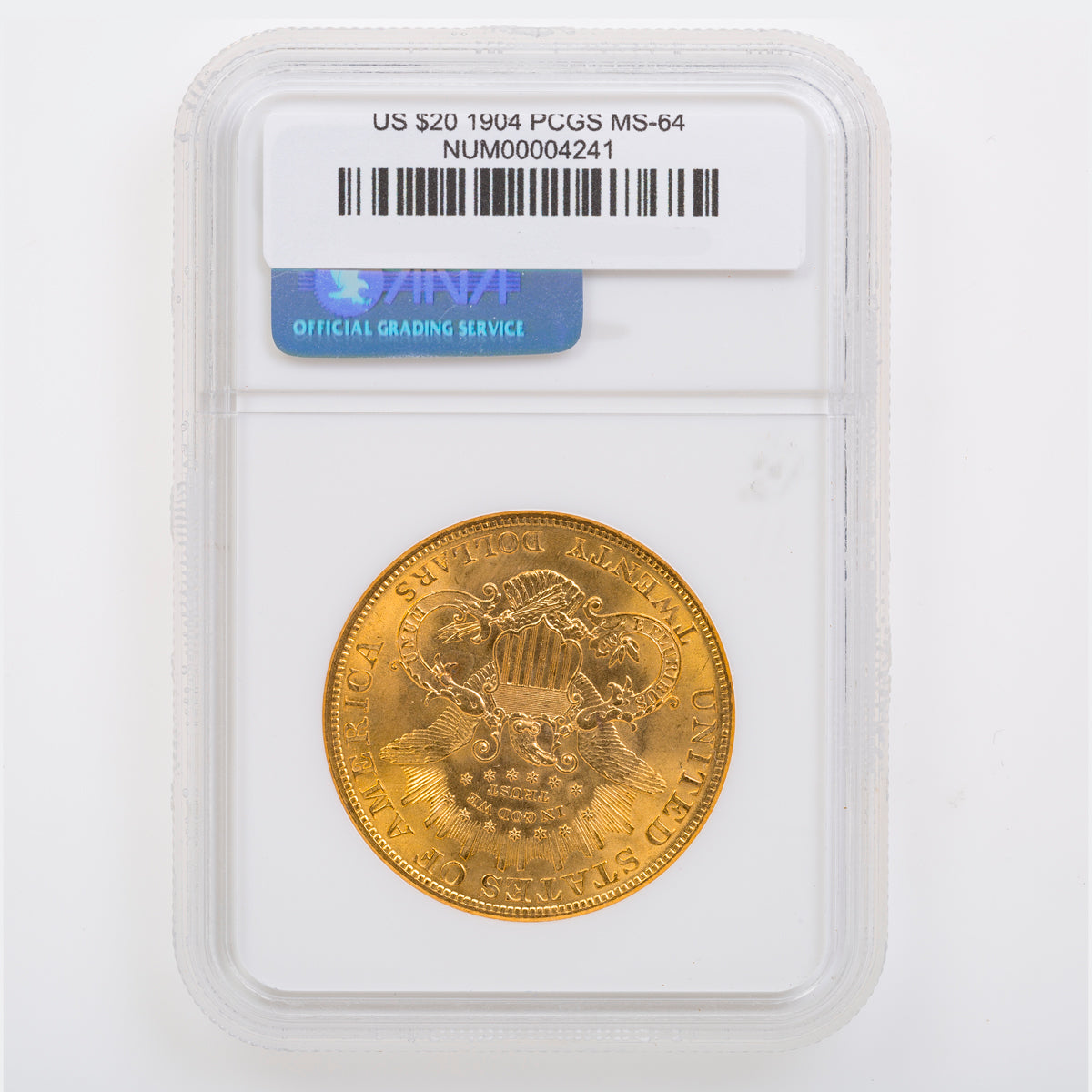 US $20 1904 PCGS MS-64