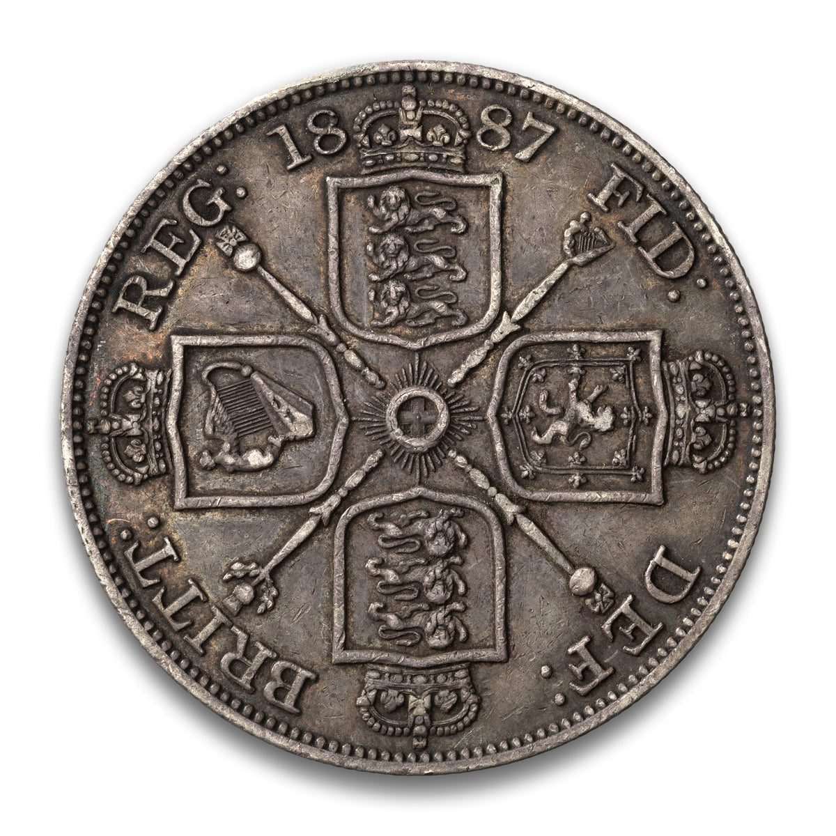 Great Britain Double Florin 1887 Arabic1