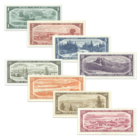 $1 - $1000 1954 Modified Series 8 Banknote Set