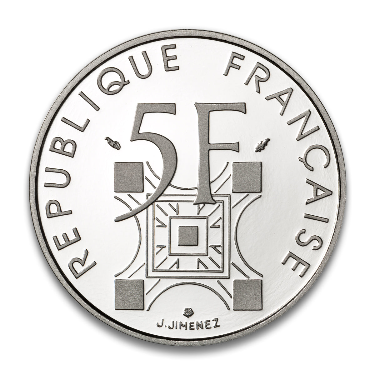 1989 $5 Eiffel Tower - Pure Platinum Coin