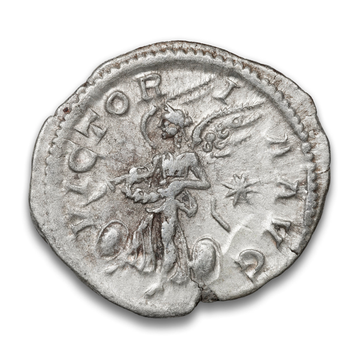 Roman Empire Elagablus Silver Denarius 218-222 CE