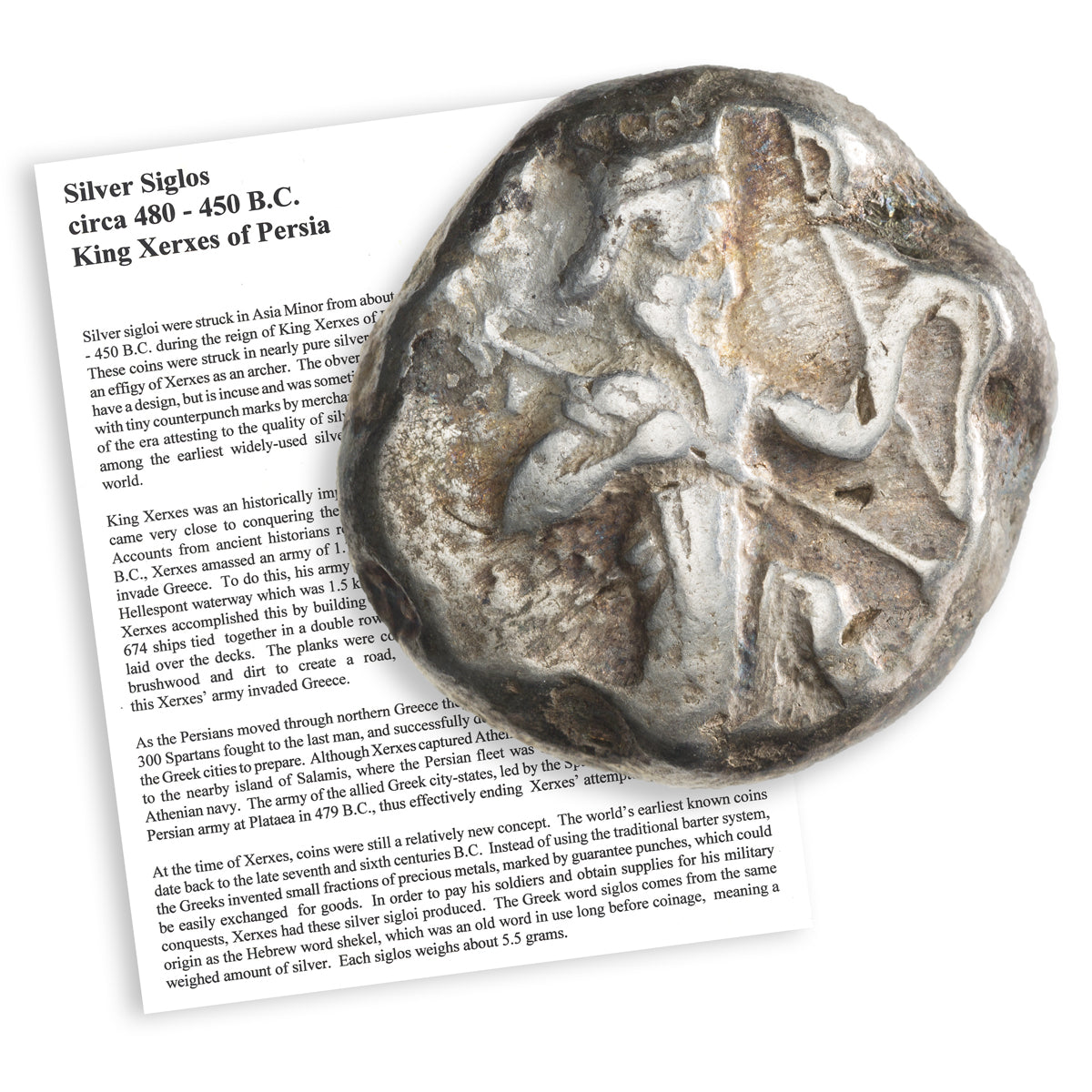 Persia Xerxes Silver Sigolos Circa 480-450 BC