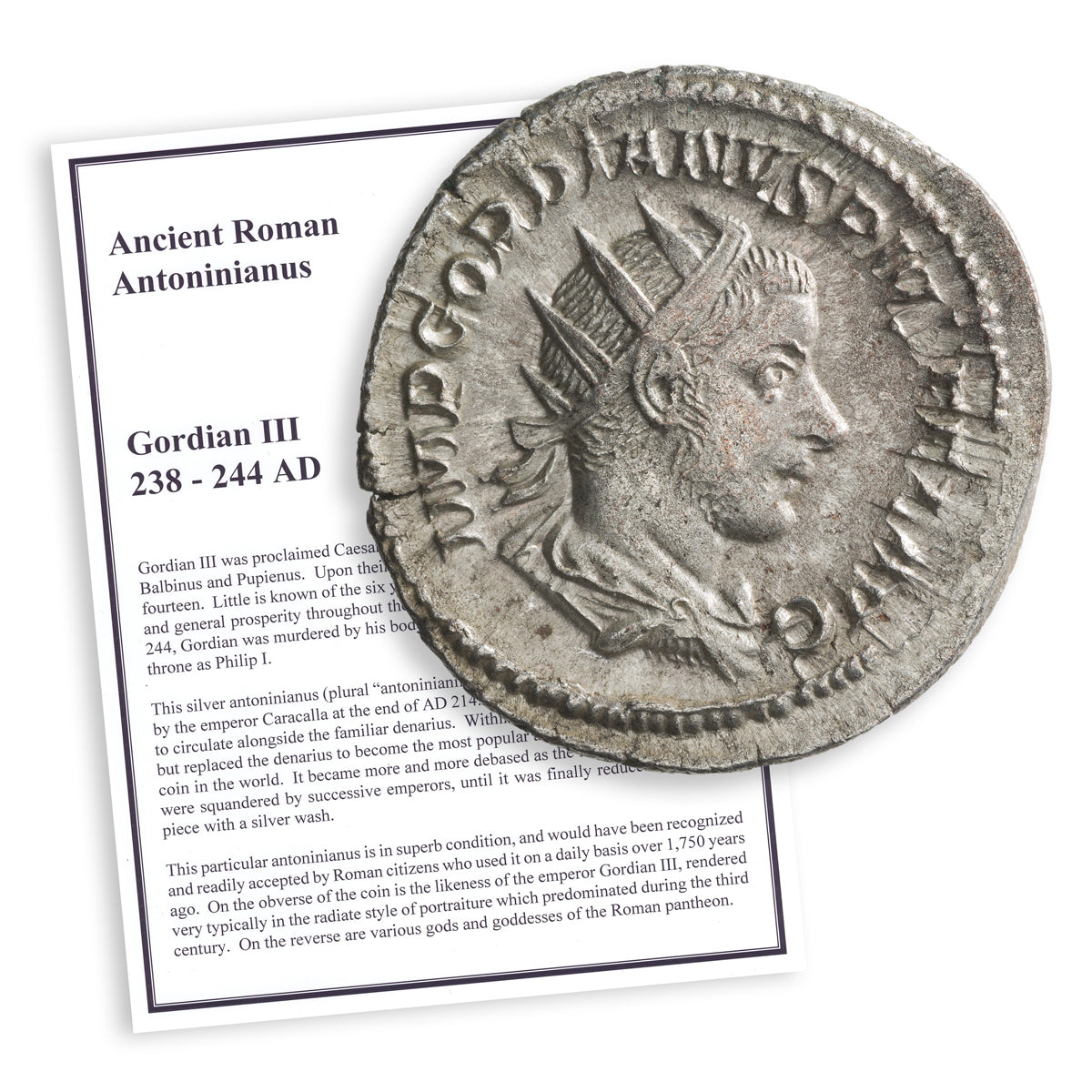 Ancient Roman Gordian III Silver Antoninianus 238-244 AD