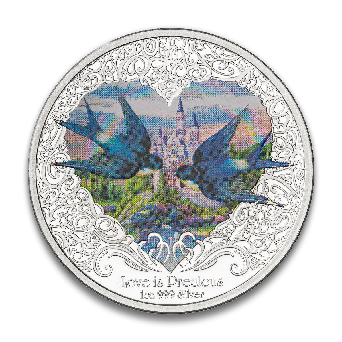 2013 $2 Love is Precious: Swallows - Pure Silver Coin