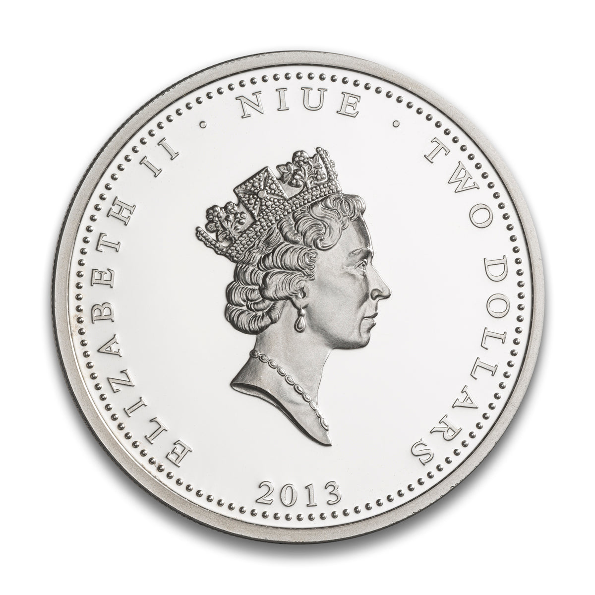 NIUE. 2013 銀貨 April 保証書付き スワロフスキー 2013 $2 Love is Precious: Swallows - Pure Silver Coin