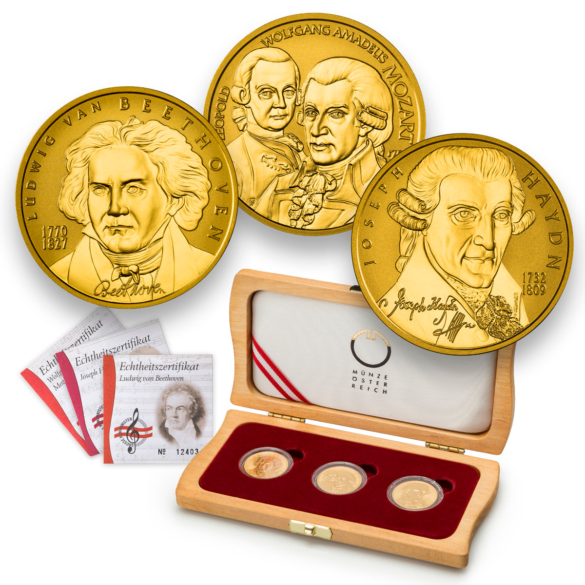 2004-2006 $50 Great Composers: 3 Coin Set