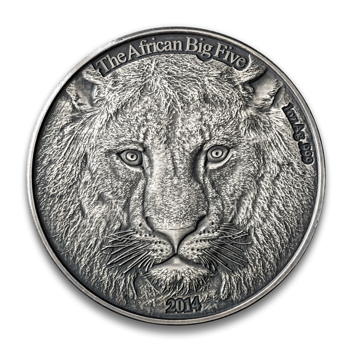 2014 1000 Francs CFA The African Big Five: Lion - Pure Silver Coin